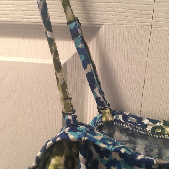 Blue&Green Animal Print Halter w/ Removable Straps - Picture 2 of 2